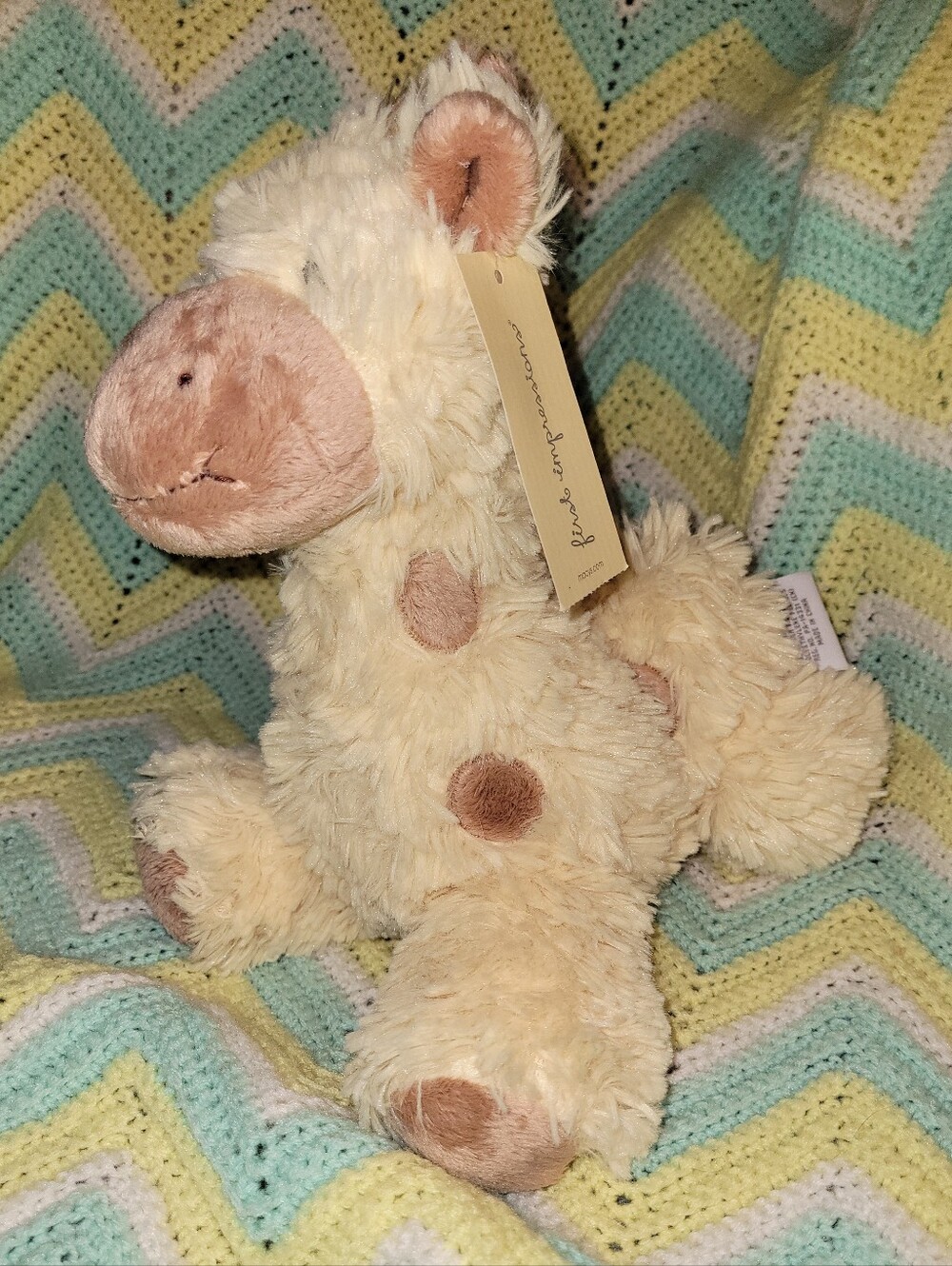 NWT First Impressions Giraffe Plush Stuffed Animal 11" Soft floppy Fuzzy Lovey
